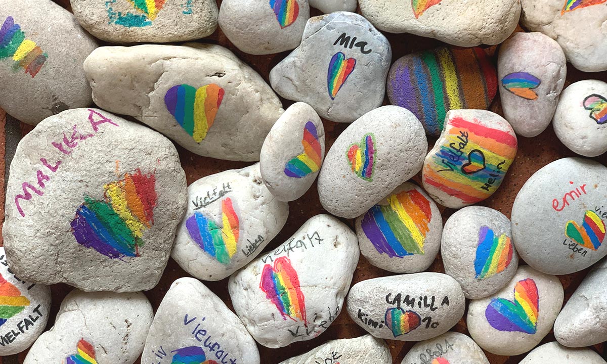 Gütsel-Stones mit Vielfalt-Herz