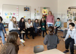 Schulklasse der GS Nordhorn beim Austausch mit einer tschechischen Schule