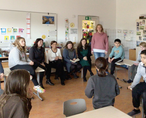 Schulklasse der GS Nordhorn beim Austausch mit einer tschechischen Schule