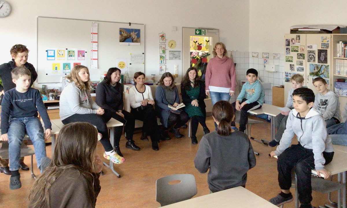 Schulklasse der GS Nordhorn beim Austausch mit einer tschechischen Schule