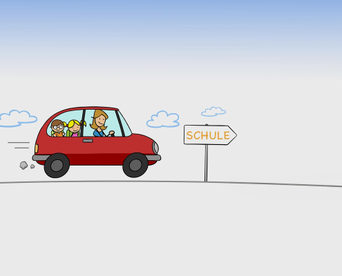 Elterntaxi Illustration