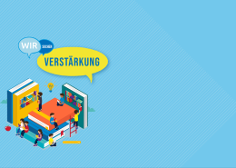 ILLUSTRATION MIT BÜCHERN UND KINDERN