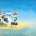 Illustration zum Lesen mit Kindern auf Wolken mit Bildern