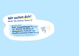 Sozialpädagog*in gesucht