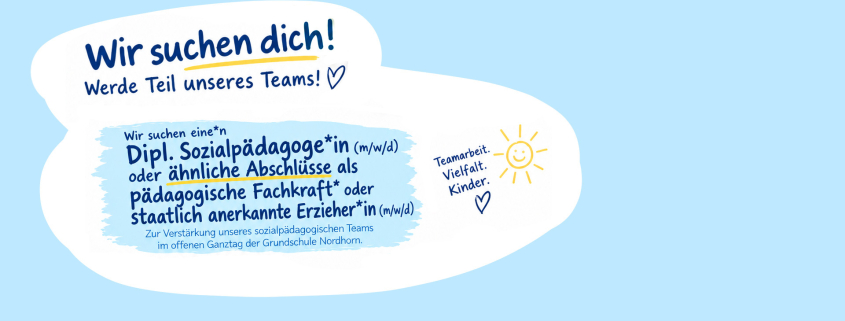 Sozialpädagog*in gesucht